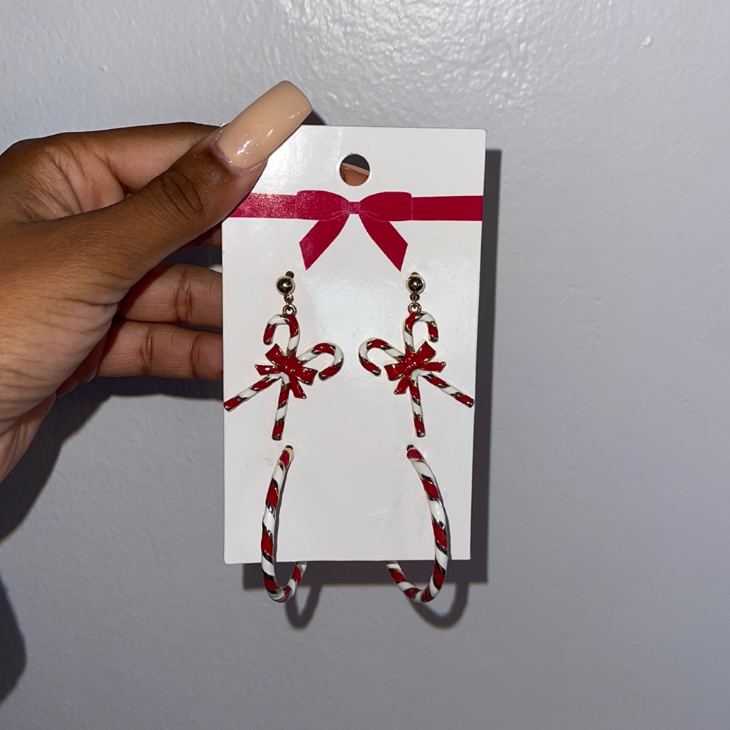 HM Candy Cane Earrings 11$